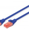 Patch cable, RJ45 plug, straight to RJ45 plug, straight, Cat 6, U/UTP, PVC, 5 m, blue, DK-1612-050/B