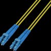 61955D-7,5M FO cable, LC duplex / LC duplex, 9/125µ, OS2, yellow, 7.5m