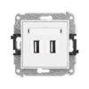 ICON Gniazdo podwójne 2xUSB A-A 2.0 biały mat 25IGUSB-2 KARLIK