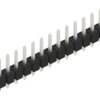Pin header, 15 pole, pitch 2.54 mm, straight, black, 10053811