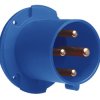 Złącze przemysłowe - zasilające 63A Wtyczka 250 V 3P+E Amphenol Industrial Niebieski Montaż na panelu IP44