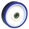 Kółko do wózka, Lite, Poliuretan, Niebieski, Biały, obc.: 250kg, śred.: 100mm, szer.: 40mm