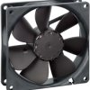 DC axial fan, 24 V, 92 x 92 x 25 mm, 94 m³/h, 36 dB, sintec slide bearing, ebm-papst 3414 NGH