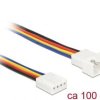 kabel do wentylatorów PC Delock DELOCK Verlangerungskabel PWM 4 Pin 1 m 85364, 1.00 m