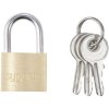 Sygonix SY-5045280 Padlock 19.7mm gold yellow brass keyed-different