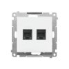 Simon 55 Gniazdo telefoniczne podwójne RJ12 (moduł) Biały mat TF2.01/111