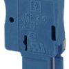 Plug, spring balancer connection, 0.08-4.0 mm², 1 pole, 24 A, 6 kV, blue, 3040698