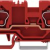 2-wire feed-through terminal, cage clamp, 0.2-10 mm², 1 pole, 57 A, 8 kV, red, 284-903