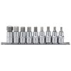 Draper Expert 16307 1/2" Sq. Dr. 55mm Long Metric Hexagonal Socket Bit Set 9 Pc