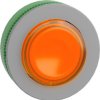 Pushbutton, for universal LED, illuminable, waistband round, orange, front ring light gray, mounting Ø 30.5 mm, ZB5FW153C0