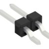 Pin header, 2 pole, pitch 2.54 mm, straight, black, 10080452