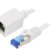CQX051S Przedłużacz RJ45 S/FTP 6a Cu LSZH biały 2m 26AWG