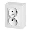 Gniazdo podwójne n/t 2x2P+Z Malta, 16 A, 250 V, NT-6M, biały,OWS-106/W