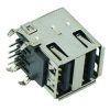 Dual USB 2.0 Connector Type A Angled Socket PCB