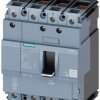Wyłącznik kompaktowy MCCB, 4-biegunowy, 100A, Szyna DIN, Siemens, 3VA1