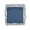 ICON Mechanizm gniazda bryzgoszczelnego z uziemieniem 2P+Z (klapka navy blue, przesłony torów prądowych) navy blue 64IGPB-1zp
