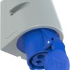 CEE wall socket, 3 pole, 16 A/230 V, blue, 6 h, IP44, 113-6TT