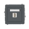 Deco Gniazdo Pojedyncze Usb-Aa 3.0 Grafitowy Mat 28Dgusb-5