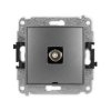 ICON Mechanizm gniazda pojedynczego BNC, bez pola opisowego grafitowy 11IGBNCBO-1