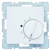 Regulator temperatury pomieszczenia z zestykiem zmiennym i elementem centralnym śnieżnobiały B.1/B.3/B.7 Glas 20261909
