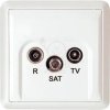 FORUM gniazdo GAP-1FSAT RTV biały z ramką