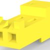 Socket housing, 2 pole, pitch 3.96 mm, straight, yellow, 3-643818-2
