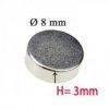 Magnes neodymowy okrągły 8x3mm