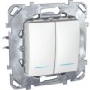UNICA Wyłącznik pojedynczy podwójny z podświetleniem biel polarna MGU50.0101.18NZ SCHNEIDER ELECTRIC