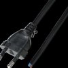 7122-2,0M Power cable, CEE 7/16 to open end, H05VV-H2F, 2x0.75 mm², black.