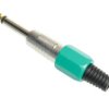 Wtyk jack 6.3mm mono duży metal HQ zielony