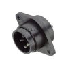 Binder 09-0061-00-05 Male 5-8mm Panel Mnt 5 Pin with Solder Termination