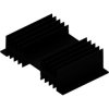 Extruded heatsink, (L x W x H) 75 x 121.3 x 31.4 mm, 2.75 to 1.25 K/W, black anodized, SK 39 75 SA
