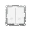 SIMON 55 Wyłącznik schodowy podwójny z podświetleniem bez piktogramu szybkozłącza biały mat TW6/2L2.01/X/111 KONTAKT SIMON