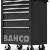 Wózek na narzędzia, na kółkach, 6-szufladowa, 763 x 501 x 956mm, materiał: Lita stal, Bahco