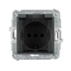 Mechanizm gniazda bryzgoszczelnego z uziemieniem SCHUKO 2P+Z (klapka dymna, przesłony torów prądowych) 28MGPB-1sdp
