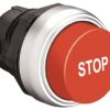 Łeb przycisku, Ø 22 mm, IP66, IP67, IP69K, kolor: Czerwony Sprężyna powrotna, Lovato, Platinum 22 mm