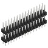Pin header, 30 pole, pitch 2.54 mm, straight, black, 10057134