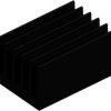 Extruded heatsink, (L x W x H) 75 x 50 x 40 mm, 3.6 to 1.25 K/W, black anodized, 10020068