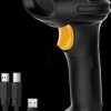 BCST-60_BLACK Barcode scanner, 1D, laser, wireless/USB, black