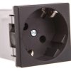 Simon Connect Gniazdo K45 pojedyncze SCHUKO z/u 16A IP20, szybkozłącza, czarny K11/14