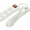 PS1-03E-0300-W Przedłużacz sieciowy 3x1,5mm2 Gniazda: 3 guma biały 3m 10A