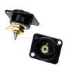 Gniazdo RCA do chassis Gold Black Neutrik biały