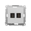 Simon 55 Gniazdo HDMI podwójne (moduł) Aluminium mat TGHDMI2.01/143