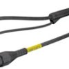 Measuring lead with (BNC plug, straight) to (2 x 4 mm plug, spring-loaded, straight), 1.6 m, black, PVC, CAT III, 67.9842-160