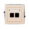 DECO Mechanizm gniazda komputerowego podwójnego bez modułu beżowy 1DGK-2p PT-GN-DE-80-01-ND-00