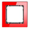 DECO Ramka uniwersalna - efekt szkła (ramka: czerwona: spód: grafitowy) czerwony 17-11-DRS-1 KARLIK