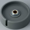 Rotary knob, 6 mm, plastic, gray, Ø 50 mm, H 16 mm, A3050068