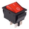 Red illuminated 230V Rocker Switch DPST 15A