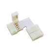Złącze taśm LED RGB 10mm kątowe typ L dwustronna zatrzask / 006648 aks