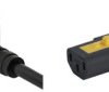Device connection cable, UK, plug type G, angled on C13 socket, straight, H05VV-F3G1.0 mm², black, 2 m, 6051.2008